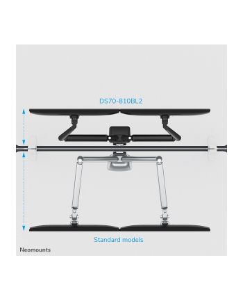 Newstar DS70-810BL2 Neomounts by uchwyt / stojak do monitorów 81,3 cm (32') Zaciskowy/przelotowy Czarny