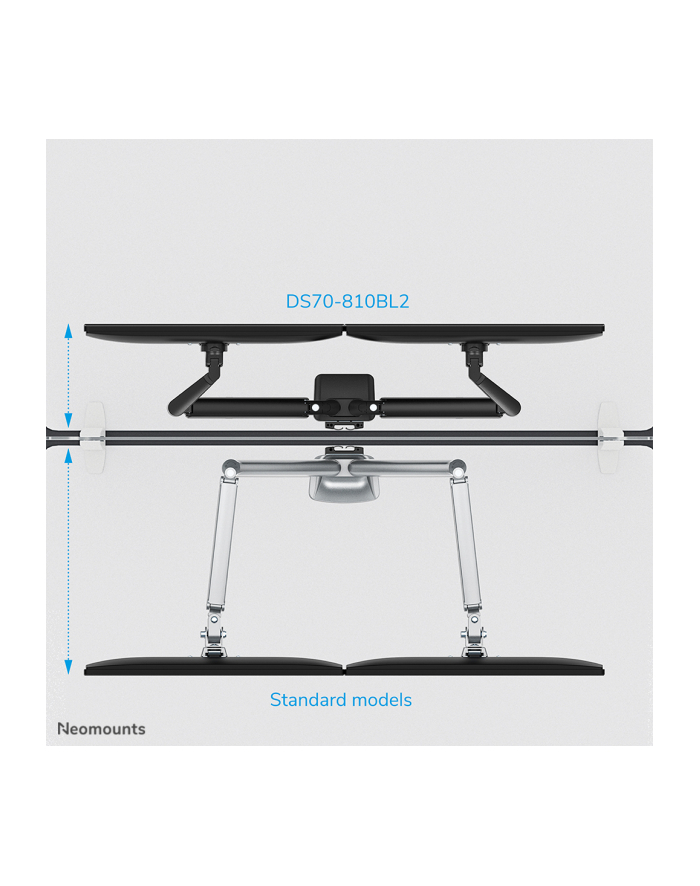 Newstar DS70-810BL2 Neomounts by uchwyt / stojak do monitorów 81,3 cm (32') Zaciskowy/przelotowy Czarny główny