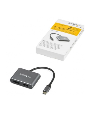 StarTech CDP2DPHD .com zewnętrzna karta graficzna usb 3840 x 2160 px Czarny, Szary nr 1