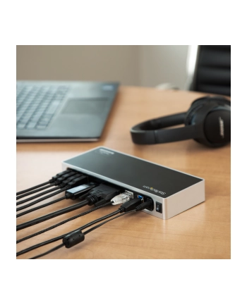 StarTech DK30ADD .com stacja dokująca Przewodowa USB 3.2 Gen 1 (3.1 Gen 1) Type-B Czarny, Srebrny nr 1