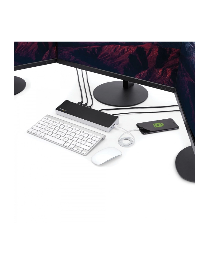 StarTech DK30CH2DPPDU .com stacja dokująca Przewodowa USB 3.2 Gen 1 (3.1 Gen 1) Type-C Czarny, Srebrny główny