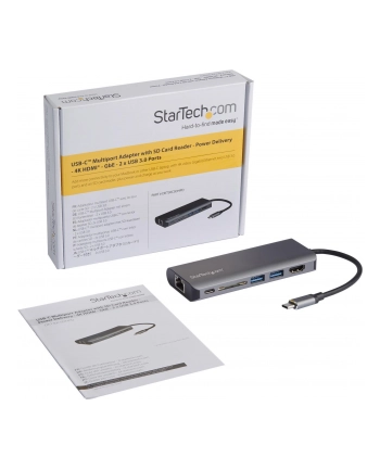 StarTech DKT30CSDHPD .com stacja dokująca Przewodowa USB 3.2 Gen 1 (3.1 Gen 1) Type-C Czarny, Szary