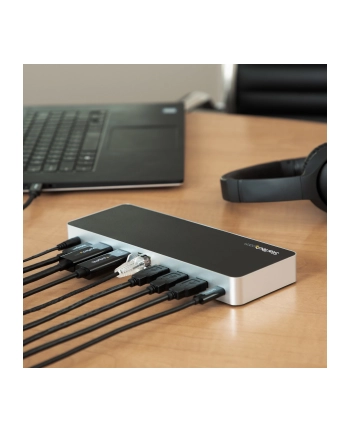 StarTech MST30C2HHPDU .com stacja dokująca Przewodowa USB 3.2 Gen 1 (3.1 Gen 1) Type-C Czarny, Srebrny