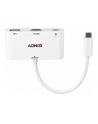 Lindy 43340 adapter kablowy 0,18 m HDMI + USB Type-A USB Type-C Biały - nr 12
