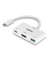 Lindy 43340 adapter kablowy 0,18 m HDMI + USB Type-A USB Type-C Biały - nr 14