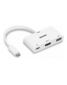 Lindy 43340 adapter kablowy 0,18 m HDMI + USB Type-A USB Type-C Biały - nr 15