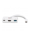 Lindy 43340 adapter kablowy 0,18 m HDMI + USB Type-A USB Type-C Biały - nr 19