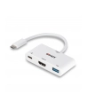 Lindy 43340 adapter kablowy 0,18 m HDMI + USB Type-A USB Type-C Biały - nr 28