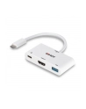 Lindy 43340 adapter kablowy 0,18 m HDMI + USB Type-A USB Type-C Biały - nr 32