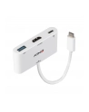 Lindy 43340 adapter kablowy 0,18 m HDMI + USB Type-A USB Type-C Biały - nr 33