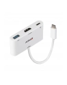 Lindy 43340 adapter kablowy 0,18 m HDMI + USB Type-A USB Type-C Biały - nr 37
