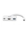 Lindy 43340 adapter kablowy 0,18 m HDMI + USB Type-A USB Type-C Biały - nr 3