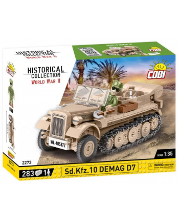 COBI 2273 Historical Collection WWII Ciągnik artyleryjski Sd. Kfz. 10 D-EMAG D7 283 klocki