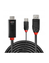 Lindy 41499 adapter kablowy 2 m HDMI + USB Type-A DisplayPort Czarny - nr 1