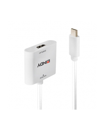 Lindy 43339 adapter kablowy 0,1 m USB Type-C HDMI Biały