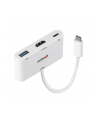 Lindy 43340 adapter kablowy 0,18 m HDMI + USB Type-A USB Type-C Biały - nr 11