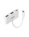 Lindy 43340 adapter kablowy 0,18 m HDMI + USB Type-A USB Type-C Biały - nr 17