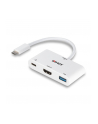 Lindy 43340 adapter kablowy 0,18 m HDMI + USB Type-A USB Type-C Biały - nr 21