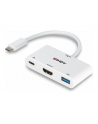 Lindy 43340 adapter kablowy 0,18 m HDMI + USB Type-A USB Type-C Biały - nr 24