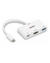 Lindy 43340 adapter kablowy 0,18 m HDMI + USB Type-A USB Type-C Biały - nr 25