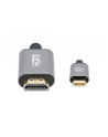 Manhattan 153607 adapter kablowy 2 m HDMI Typu A (Standard) USB Type-C Czarny, Srebrny - nr 28