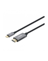 Manhattan 153607 adapter kablowy 2 m HDMI Typu A (Standard) USB Type-C Czarny, Srebrny - nr 33