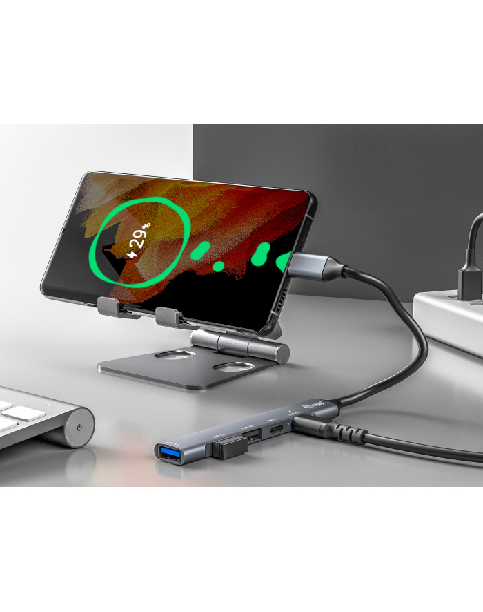 Equip 128962 huby i koncentratory USB 3.2 Gen 1 (3.1 Gen 1) Type-C 5000 Mbit/s Srebrny główny