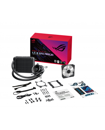 ASUS 90RC00D1-M0UAY0 ROG STRIX LC II 120 ARGB Procesor Zestaw do chłodzenia płynami 12 cm Czarny