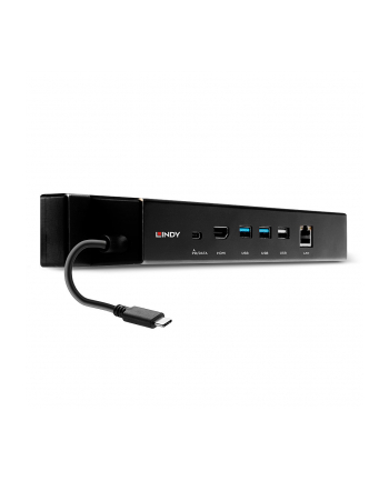 Lindy 43319 stacja dokująca Przewodowa USB 3.2 Gen 1 (3.1 Gen 1) Type-C Czarny