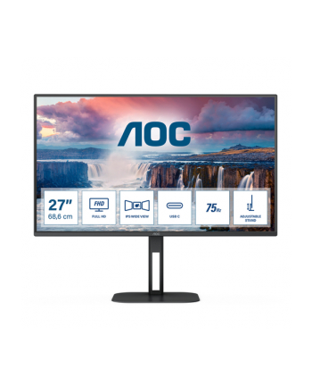 AOC 27V5C/BK monitor komputerowy 68,6 cm (27') 1920 x 1080 px Full HD LED Czarny