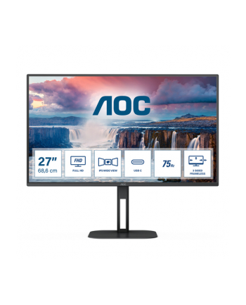 AOC 27V5CE/BK monitor komputerowy 68,6 cm (27') 1920 x 1080 px Full HD LED Czarny