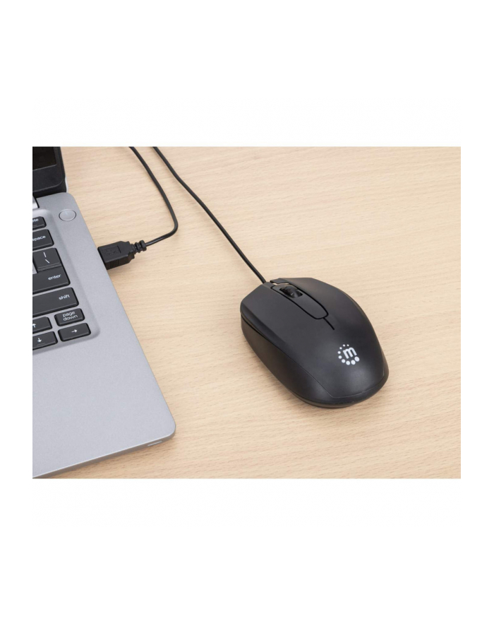 Manhattan 190190 myszka Oburęczny USB Typu-A Optyczny 1000 DPI główny