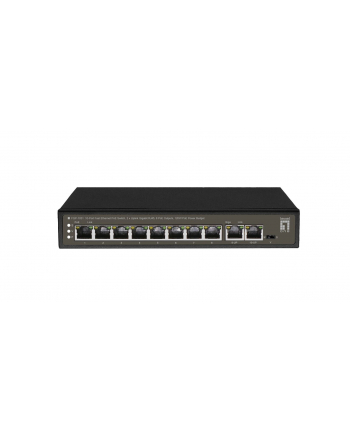 Level One FGP-1031 łącza sieciowe Nie zarządzany Gigabit Ethernet (10/100/1000) Obsługa PoE Czarny