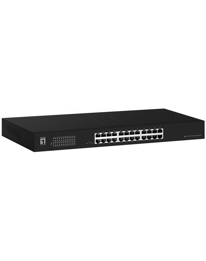 Level One GEU-2431 Switch 24x GE 19' Rack Mount Kit Nie zarządzany Gigabit Ethernet (10/100/1000) 1U Czarny główny