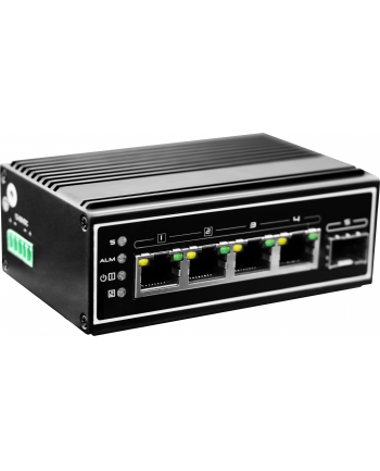 Level One IGP-0502 łącza sieciowe Nie zarządzany Gigabit Ethernet (10/100/1000) Obsługa PoE Czarny