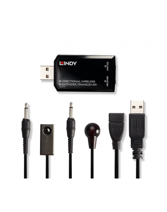 Lindy 38331 przedłużacz AV Nadajnik i transceiver AV Czarny główny