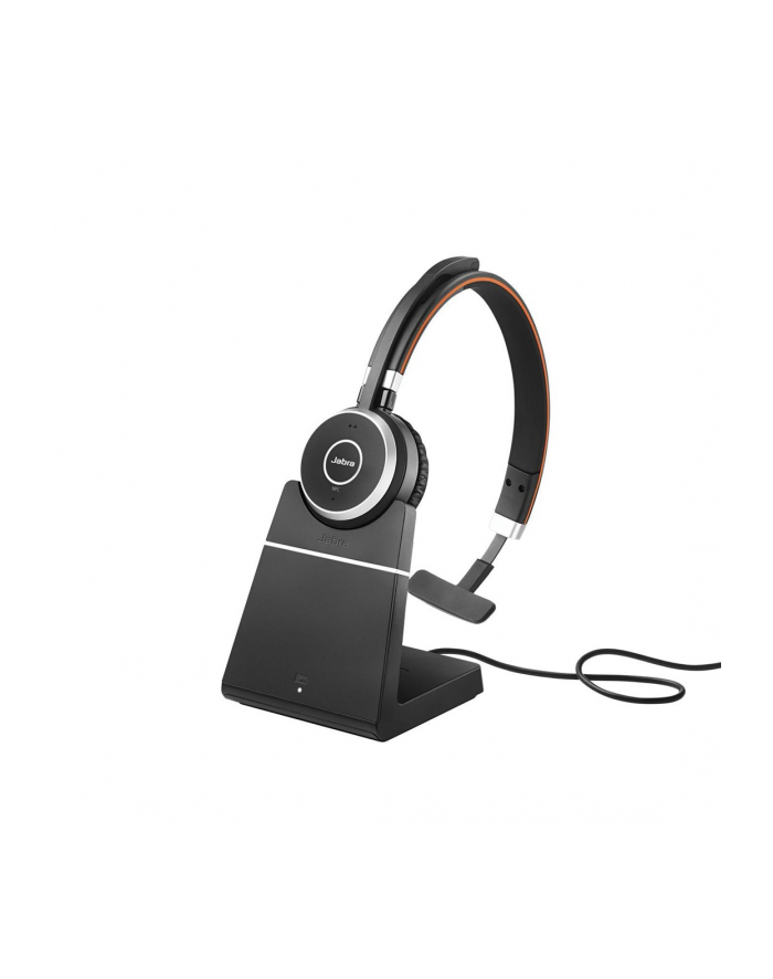 Jabra 6593-833-399 Evolve 65 Zestaw słuchawkowy Przewodowy i Bezprzewodowy Opaska na głowę Połączenia/muzyka USB Typu-A Bluetooth Podstawka do ładowania Czarny główny