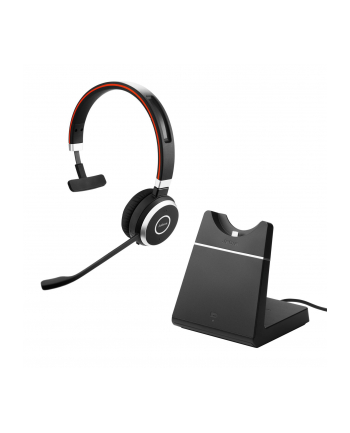 Jabra 6593-833-499 Evolve 65 Zestaw słuchawkowy Przewodowy i Bezprzewodowy Opaska na głowę Połączenia/muzyka USB Typu-A Bluetooth Podstawka do ładowania Czarny