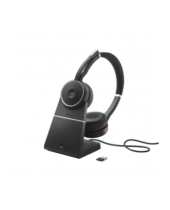 Jabra 7599-842-199 Evolve 75 Zestaw słuchawkowy Przewodowy i Bezprzewodowy Opaska na głowę Połączenia/muzyka Bluetooth Podstawka do ładowania Czarny