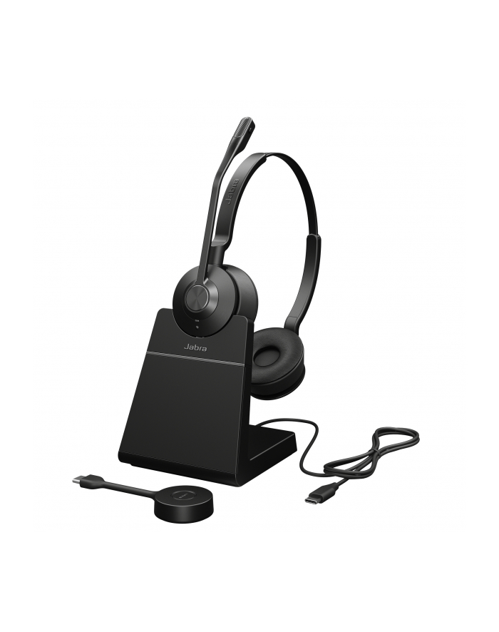 Jabra 9559-435-111 Engage 55 Zestaw słuchawkowy Bezprzewodowy Opaska na głowę Biuro/centrum telefoniczne Czarny, Tytan główny