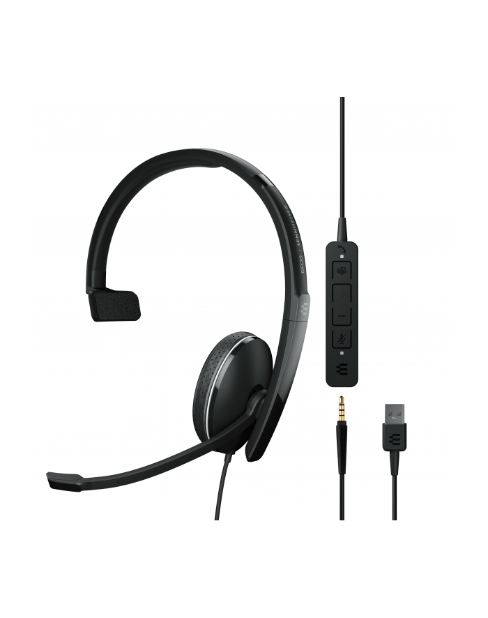 EPOS 1000900 | SENNHEISER ADAPT 135T USB II Zestaw słuchawkowy Przewodowa Opaska na głowę Biuro/centrum telefoniczne USB Typu-A Czarny główny