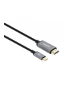 Manhattan 153607 adapter kablowy 2 m HDMI Typu A (Standard) USB Type-C Czarny, Srebrny - nr 1