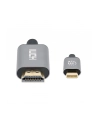 Manhattan 153607 adapter kablowy 2 m HDMI Typu A (Standard) USB Type-C Czarny, Srebrny - nr 22