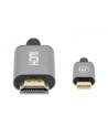 Manhattan 153607 adapter kablowy 2 m HDMI Typu A (Standard) USB Type-C Czarny, Srebrny - nr 28