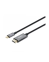Manhattan 153607 adapter kablowy 2 m HDMI Typu A (Standard) USB Type-C Czarny, Srebrny - nr 33