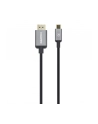 Manhattan 153591 adapter kablowy 1 m HDMI Typu A (Standard) USB Type-C Czarny, Szary - nr 1