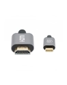 Manhattan 153591 adapter kablowy 1 m HDMI Typu A (Standard) USB Type-C Czarny, Szary - nr 22