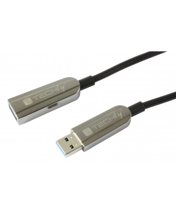 TECHLY USB 3.2 SuperSpeed AOC Fiber Optic Cable USB A M/F 20m Black nr 2
