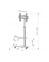 TECHLY Floor Stand with Shelf Trolley TV LCD/LED/Plasma 37-70inch Silver - nr 17