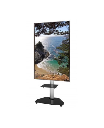 TECHLY Floor Stand with Shelf Trolley TV LCD/LED/Plasma 37-70inch Silver nr 2